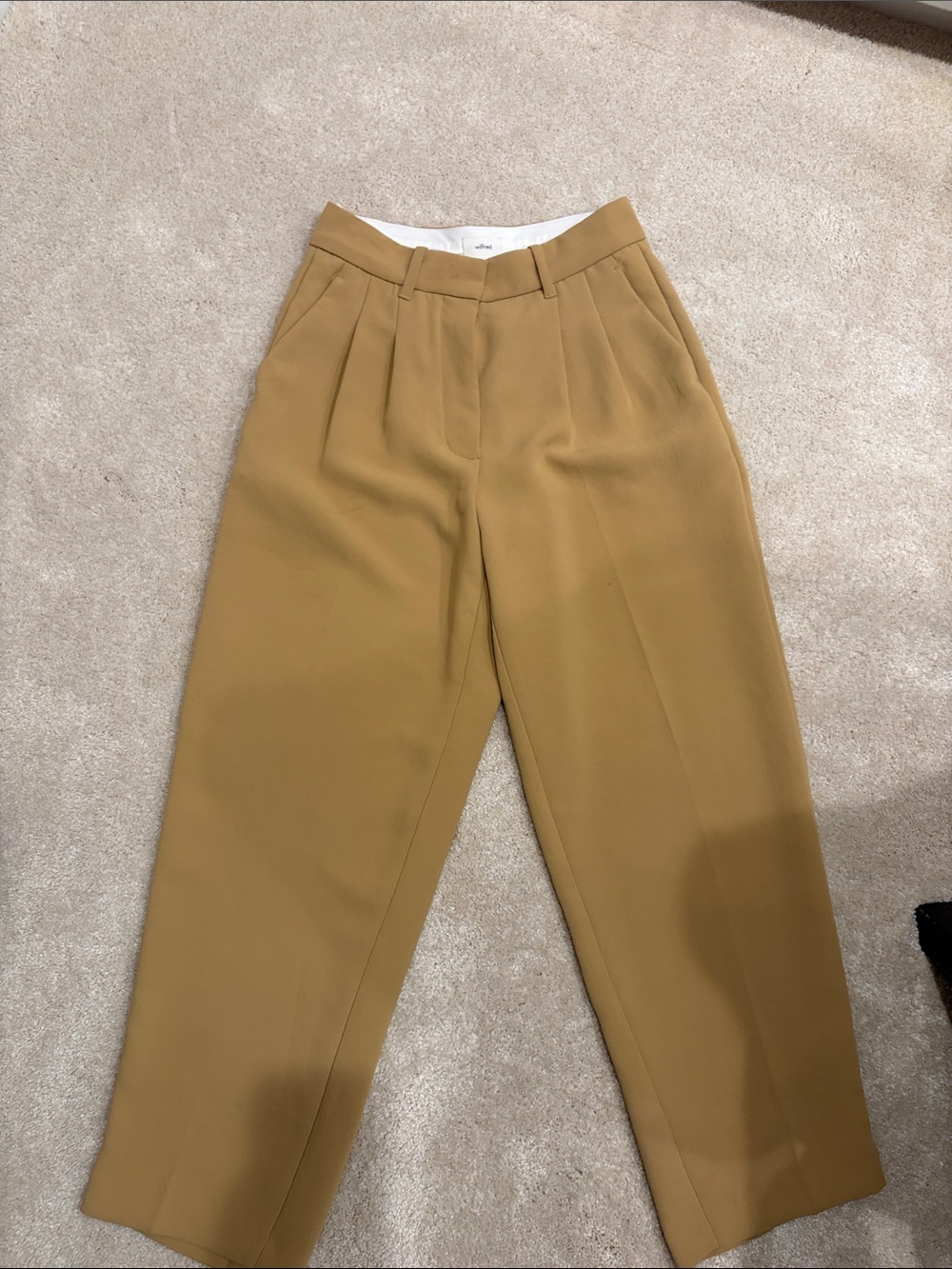 Wilfred Tailored Pleat-Front Trousers in Mustard